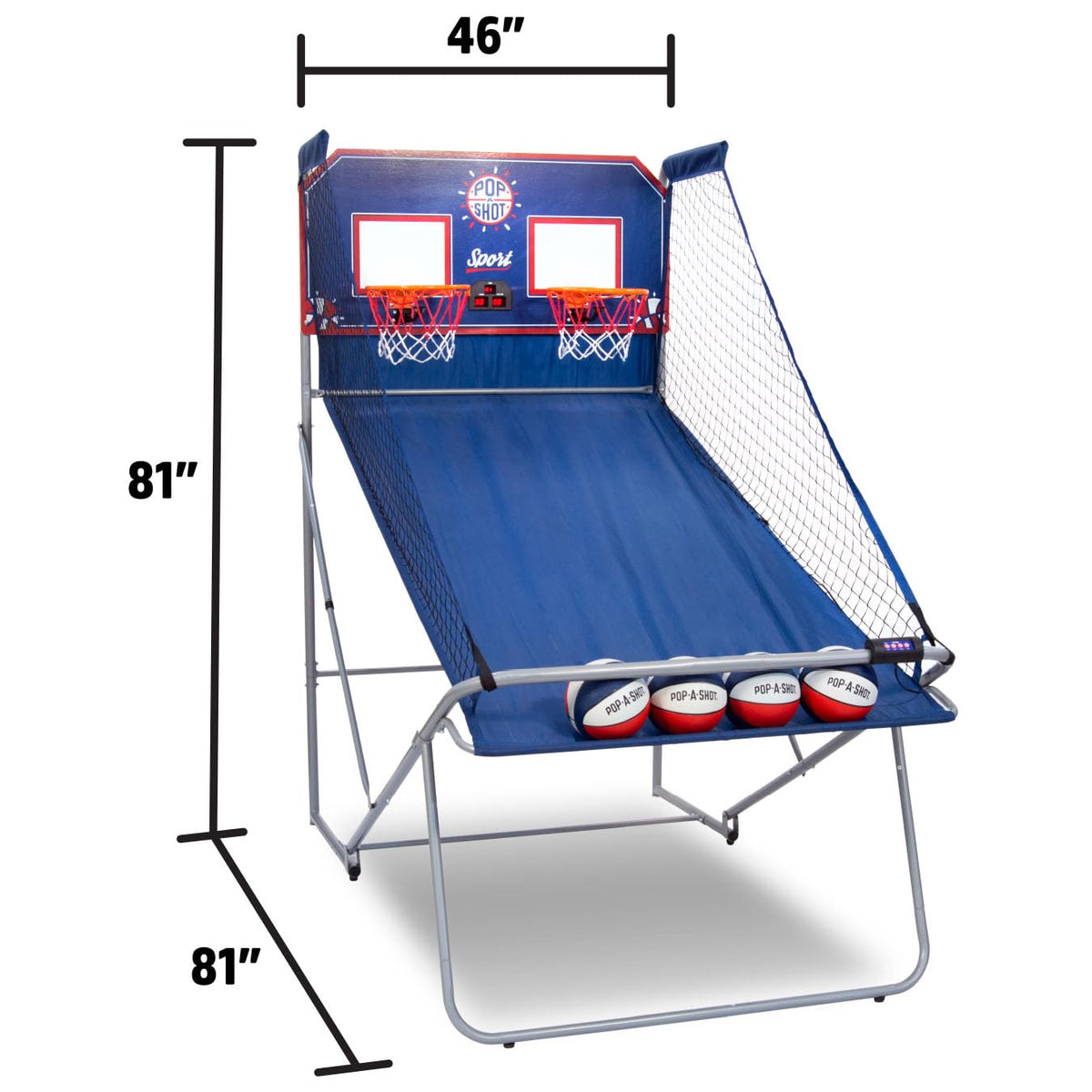 Pop-A-Shot Dual Shot Sport | 2-Hoop Indoor Electronic Arcade Basketball