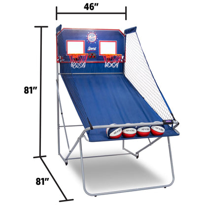 Pop-A-Shot Dual Shot Sport | 2-Hoop Indoor Electronic Arcade Basketball