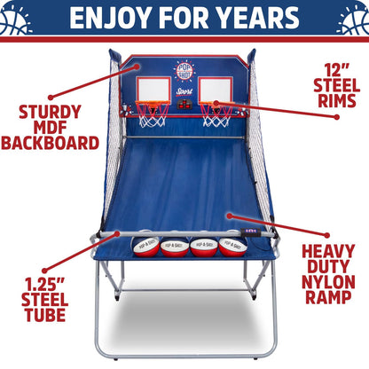 Pop-A-Shot Dual Shot Sport | 2-Hoop Indoor Electronic Arcade Basketball