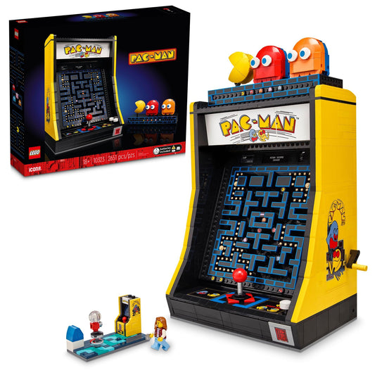 LEGO Icons PAC-Man Arcade Building Sets for Adults - Collectible Office, Shelf, or Bedroom Decor - Gifts for Men & Women - W/Moving Handle to Recreate Game - 10323